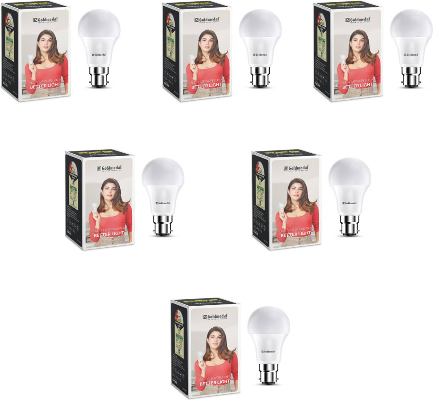 Gold Medal 9 W Eye Safety Compliance Round B22 LED Bulb (White, P... more