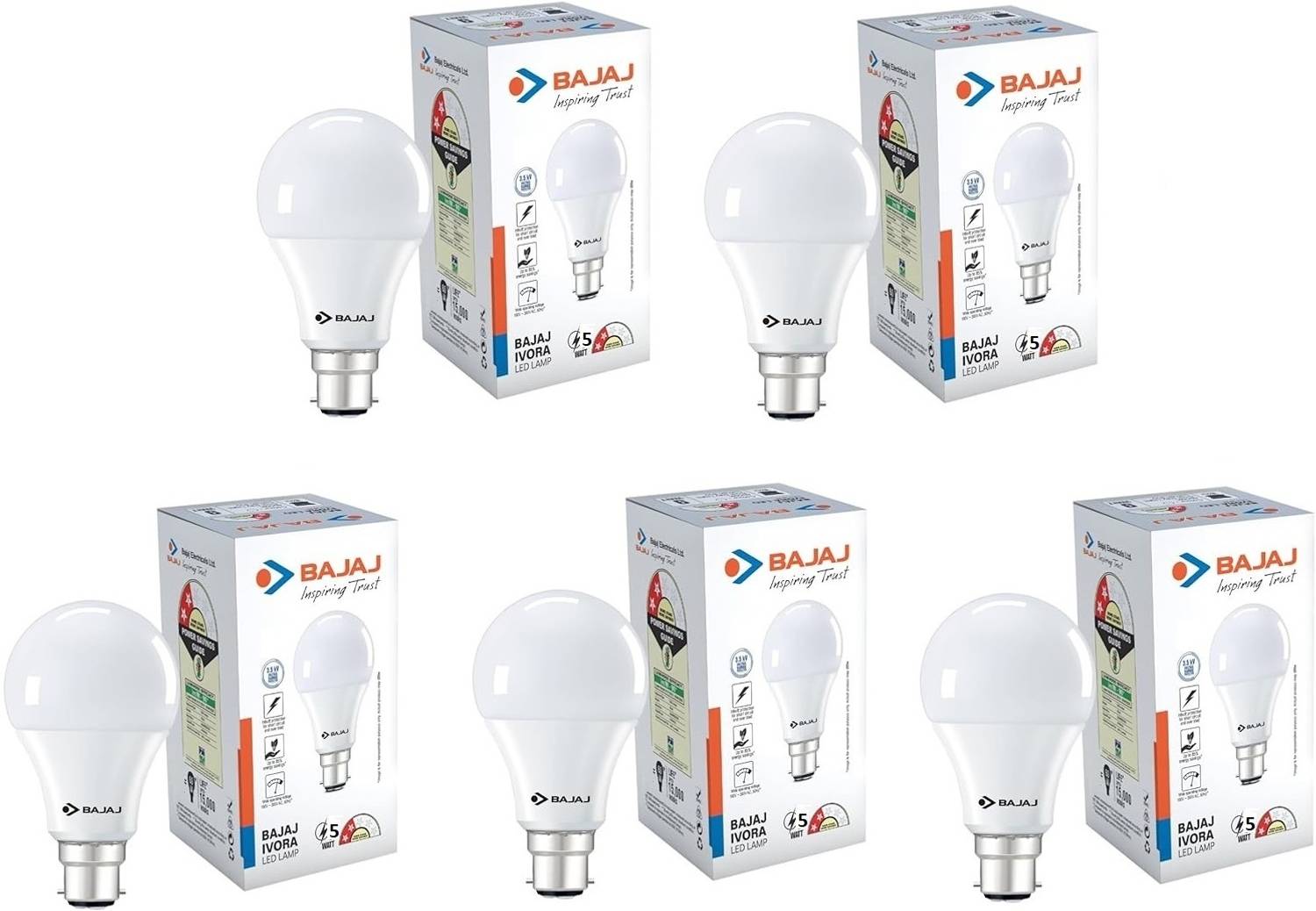 BAJAJ 5 W Basic Standard B22 LED Bulb