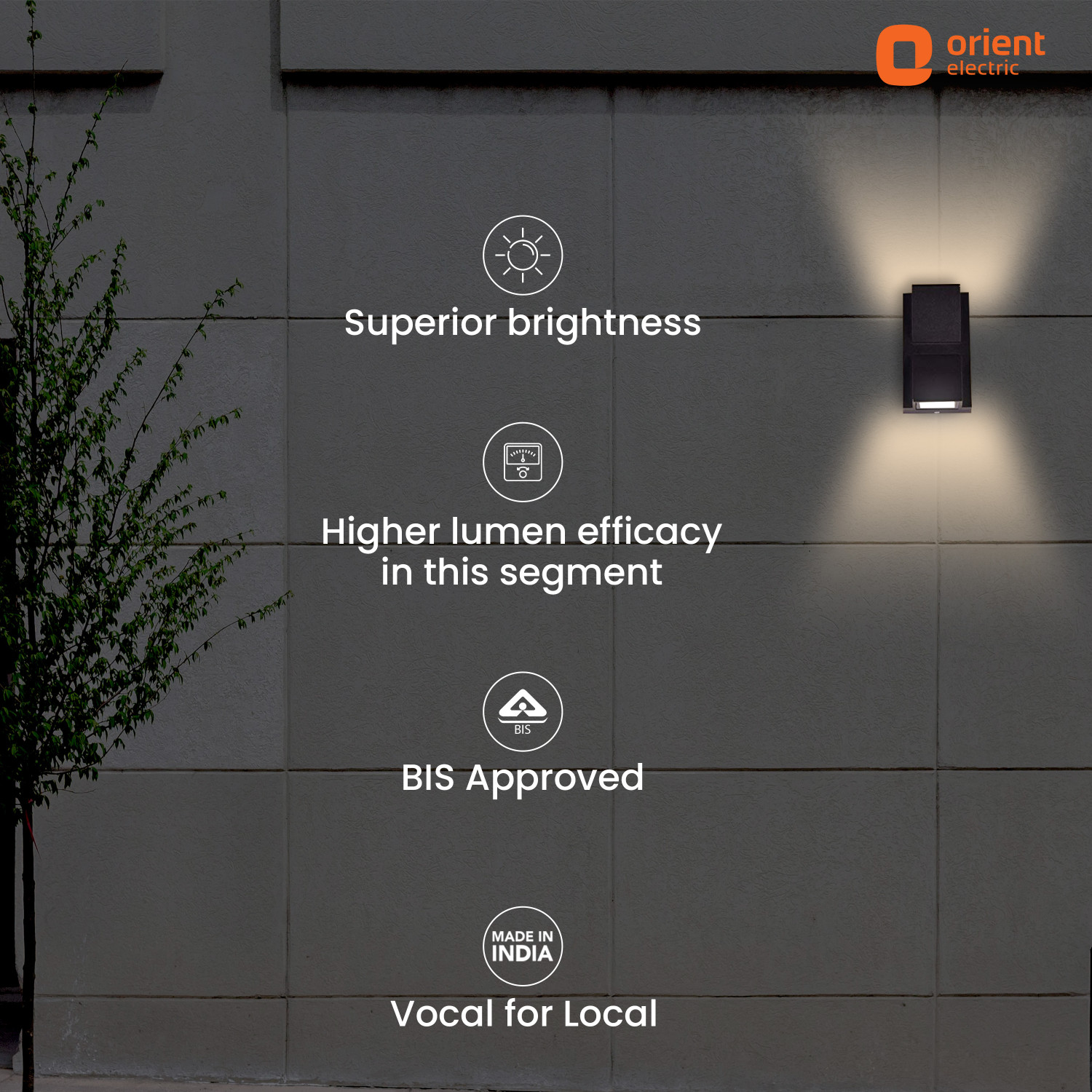 Image of Orient Electric Wallchiere Wall Lamp With Bulb