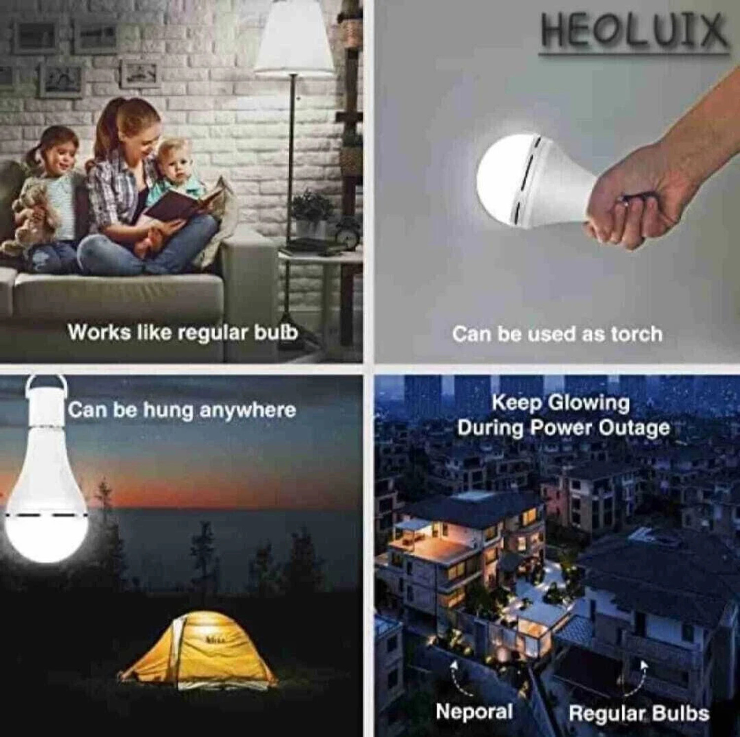 Image of heoluix 12 W Inverter Standard B22 Inverter Bulb