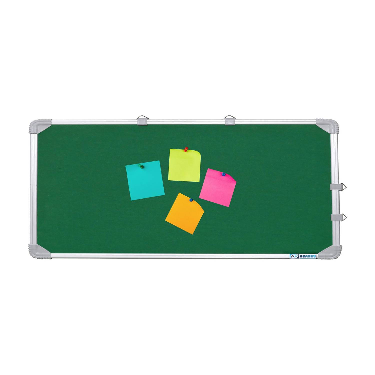 APBOARDS Aluminium Framed Notice Board for Office and School Use With Push Pins-Pack of 2 Cork Bulletin Board