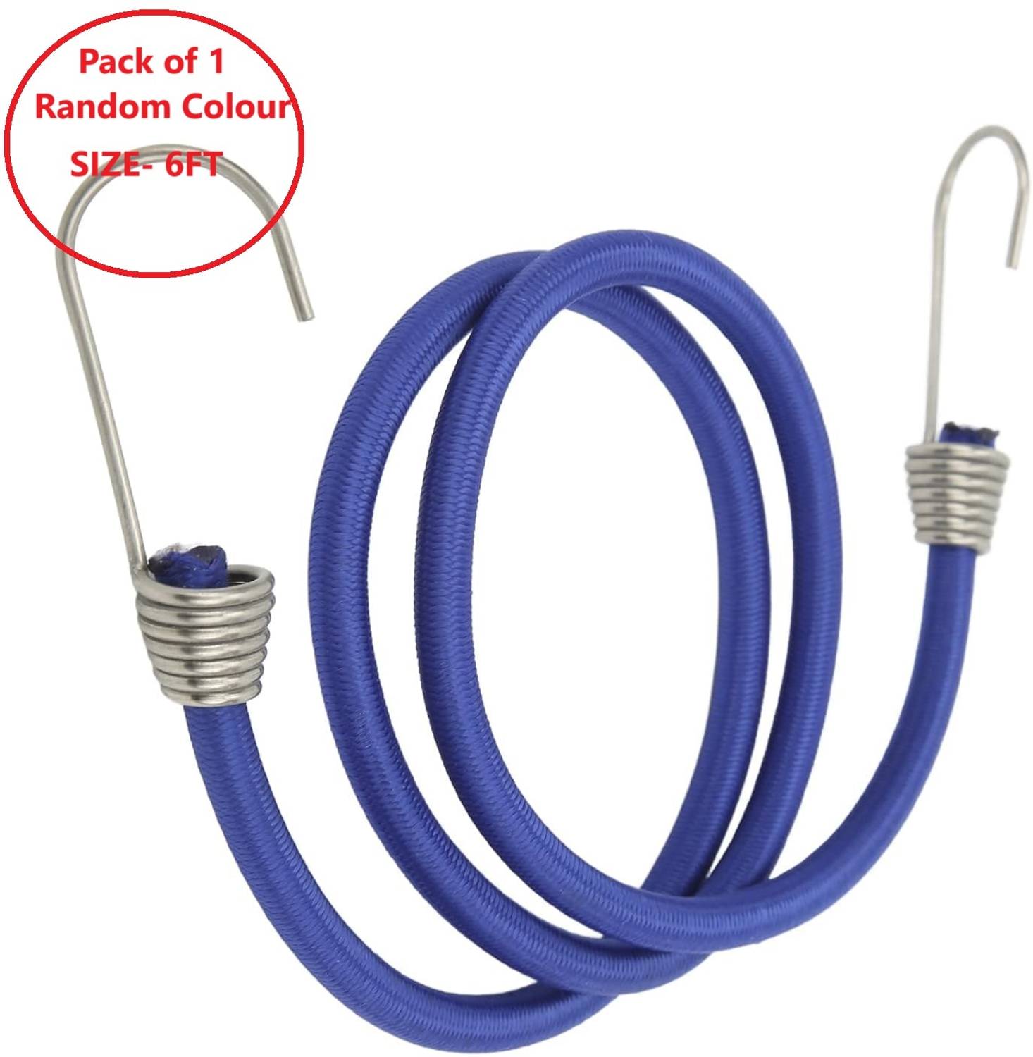 ABlue Clipper Car & Bike Bungee Cord with Hooks – 6ft to 10ft Stretchable Elastic Rope Bungee Cord