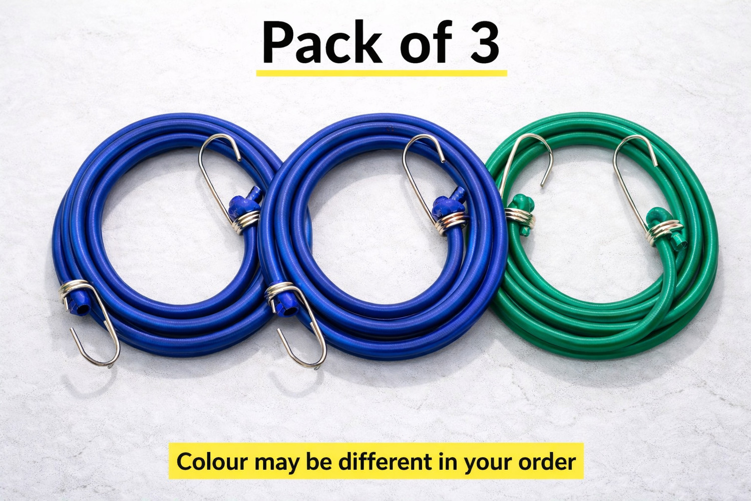 Image of shubhamtraders 3 piece flexible rope Bungee Cord