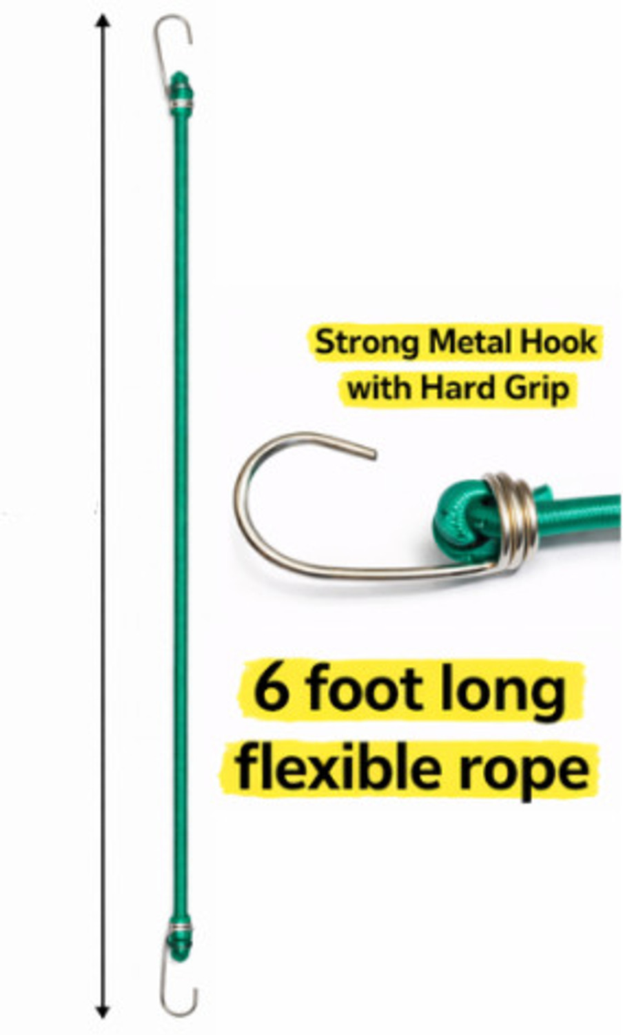 Image of shubhamtraders 3 piece flexible rope Bungee Cord