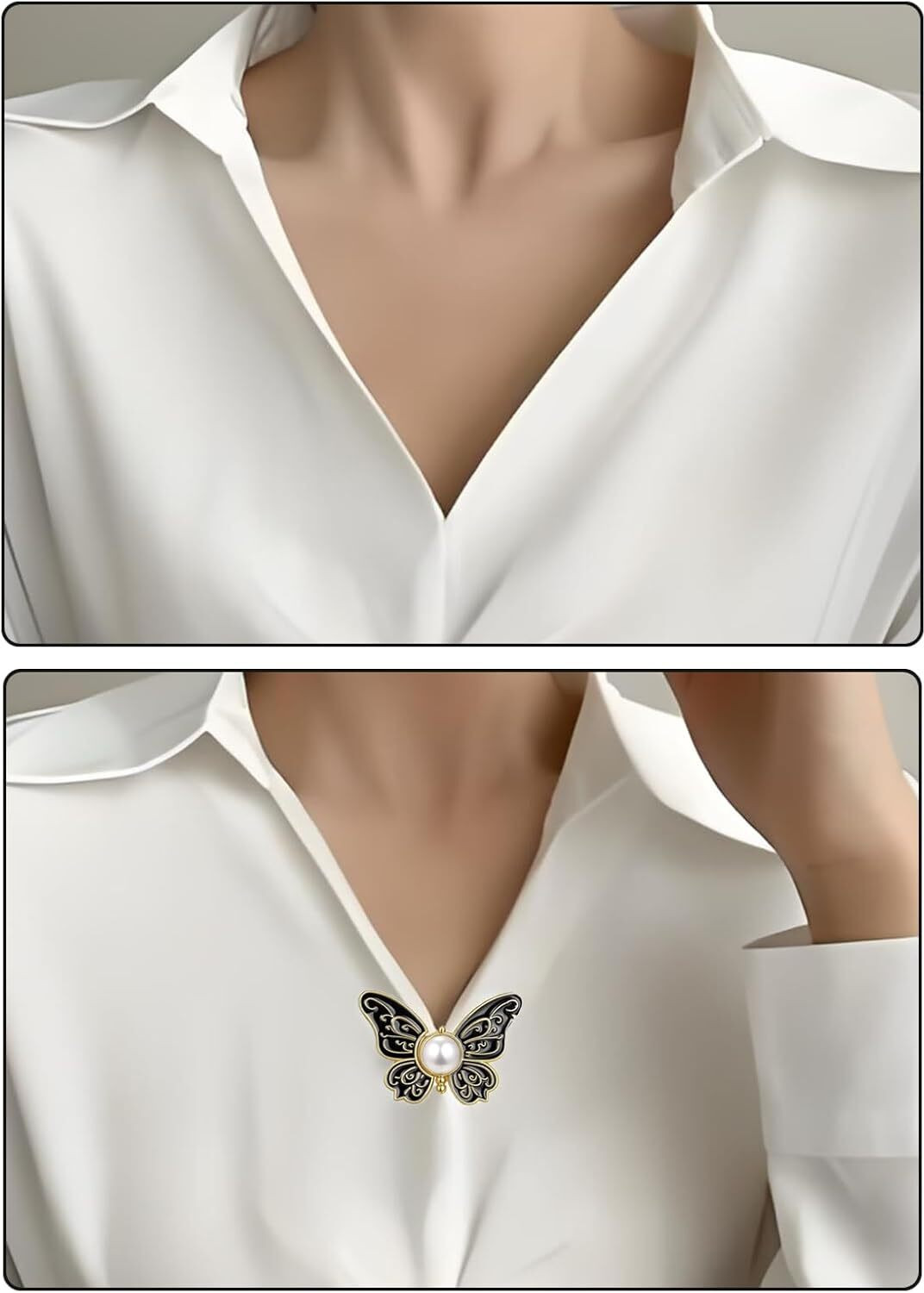 Image of Solvique 8 pc Butterfly clip Metal Buttons