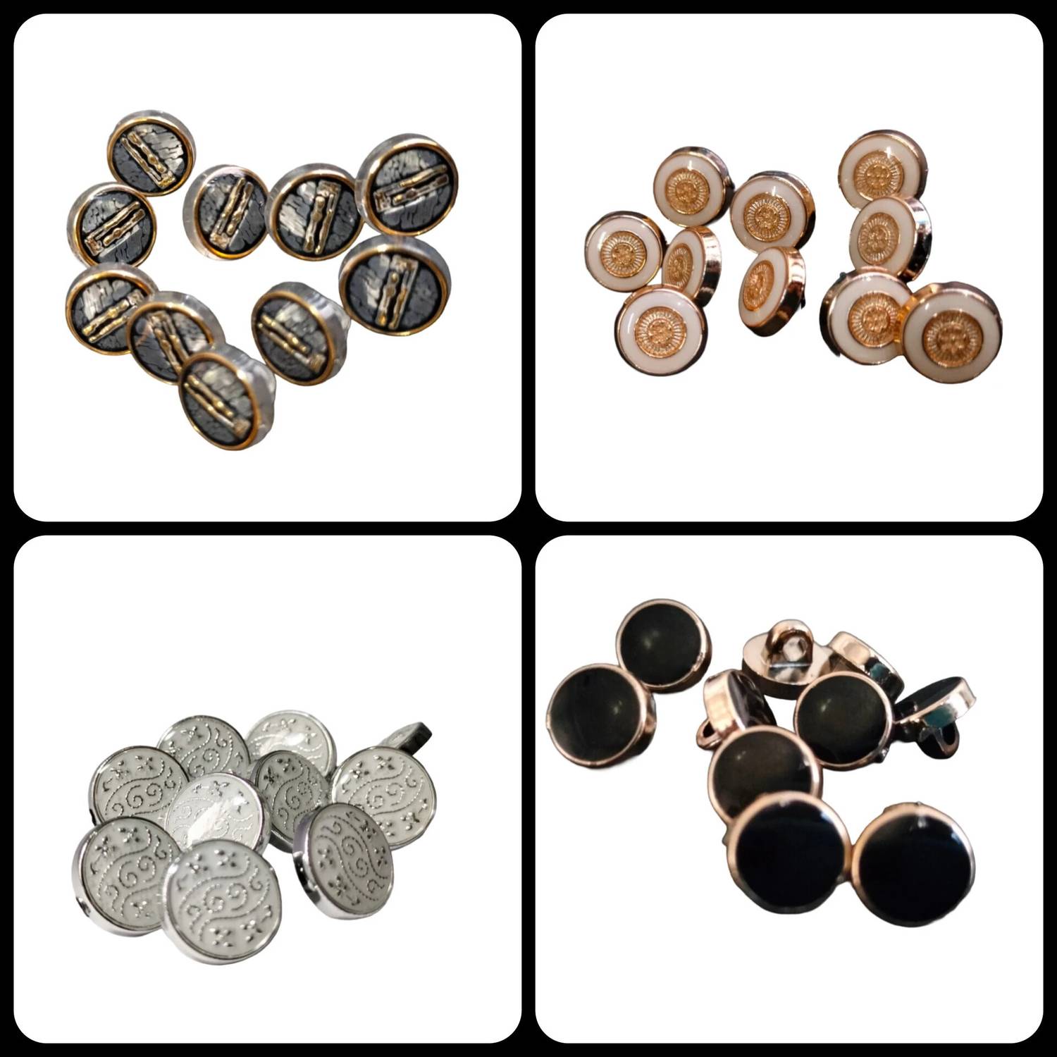 Buttongallery Small Multicolor Buttons for Kurta & More | Stylish & Versatile Acrylic Buttons