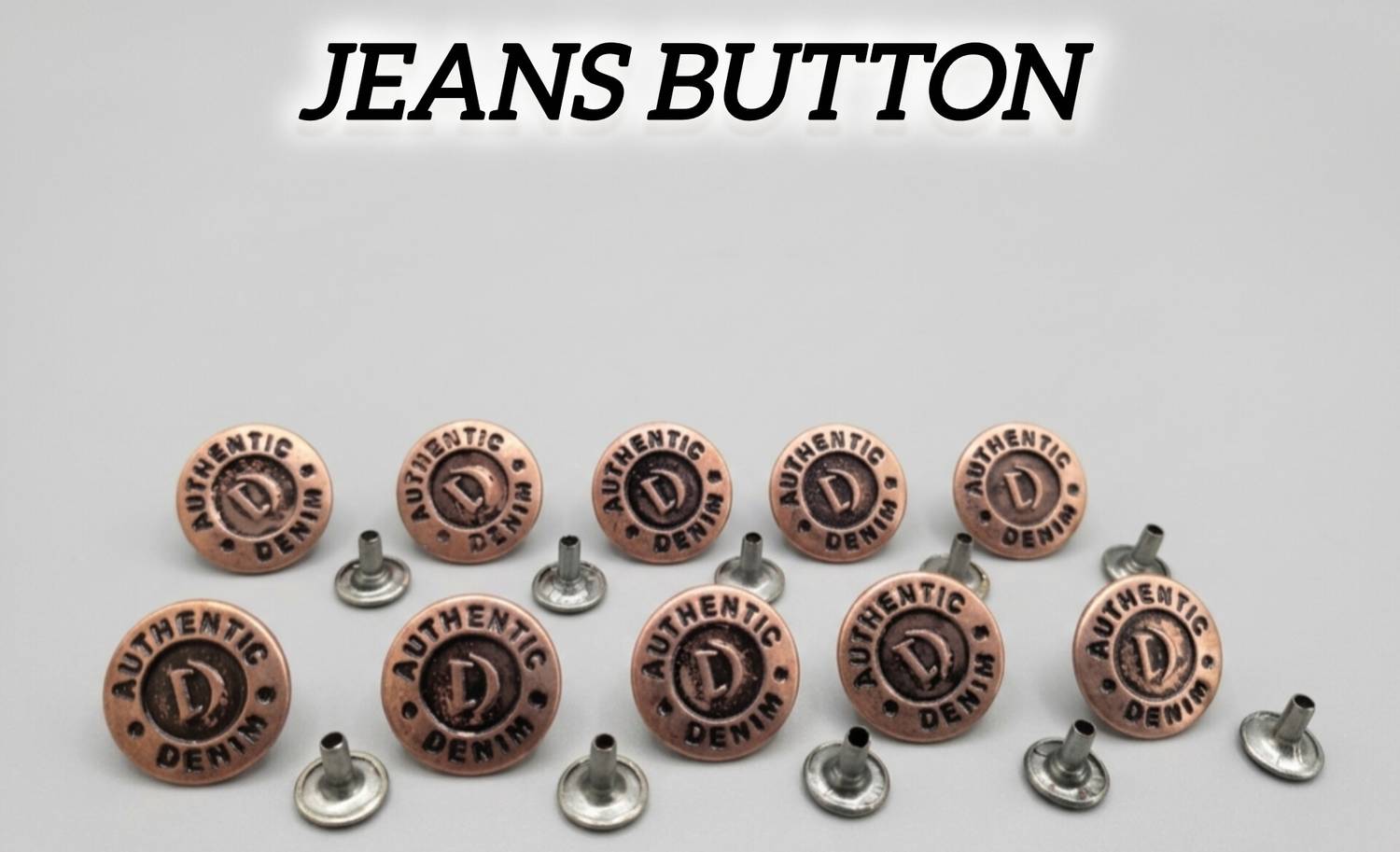 Buttoncorner Vintage Style Metal Jeans Button for- jeans, denim jacket, pant, skirt& DIY work Metal Buttons