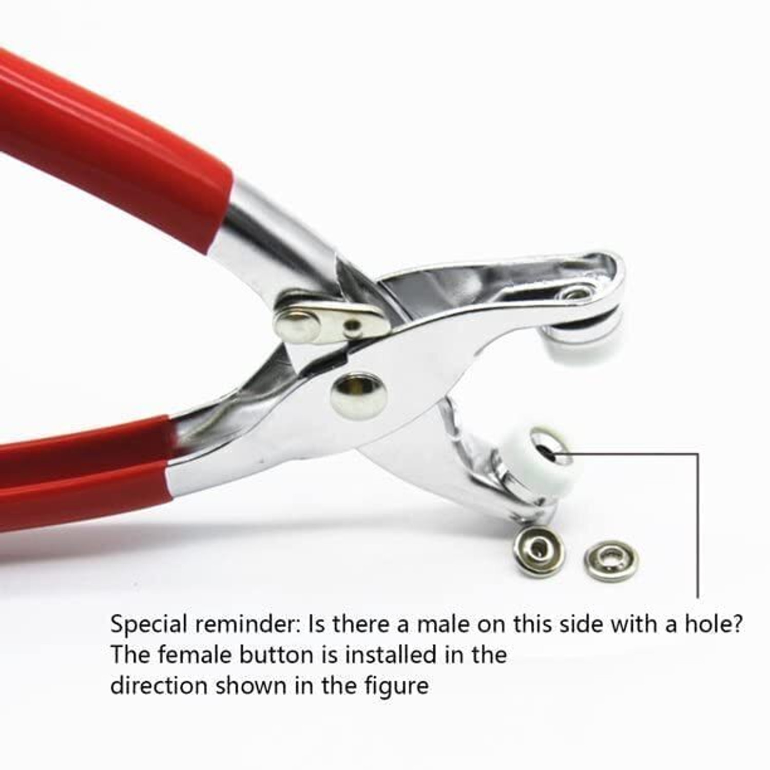 Image of rujave Snap Press Buttons Kit (100pcs Silver Button) Metal Fasteners Set with Pliers Metal Buttons