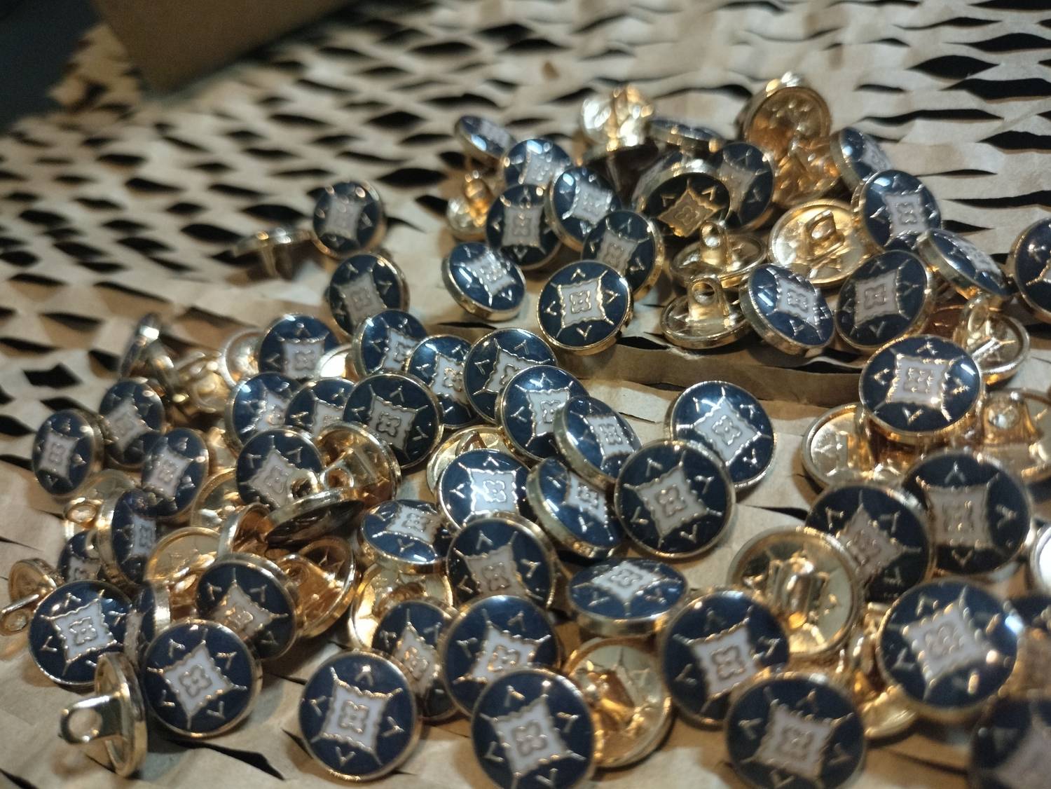 Buttongallery Stylish Dark Blue Buttons for Kurta Metal Buttons