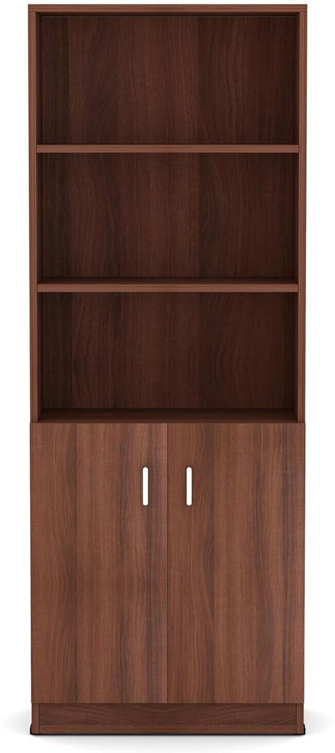 Image of Aspirata Furniture Engineered Wood Open Storage Cabinet With Multiple Shelves For Kitchen /Home Engineered Wood Free Standing Cabinet