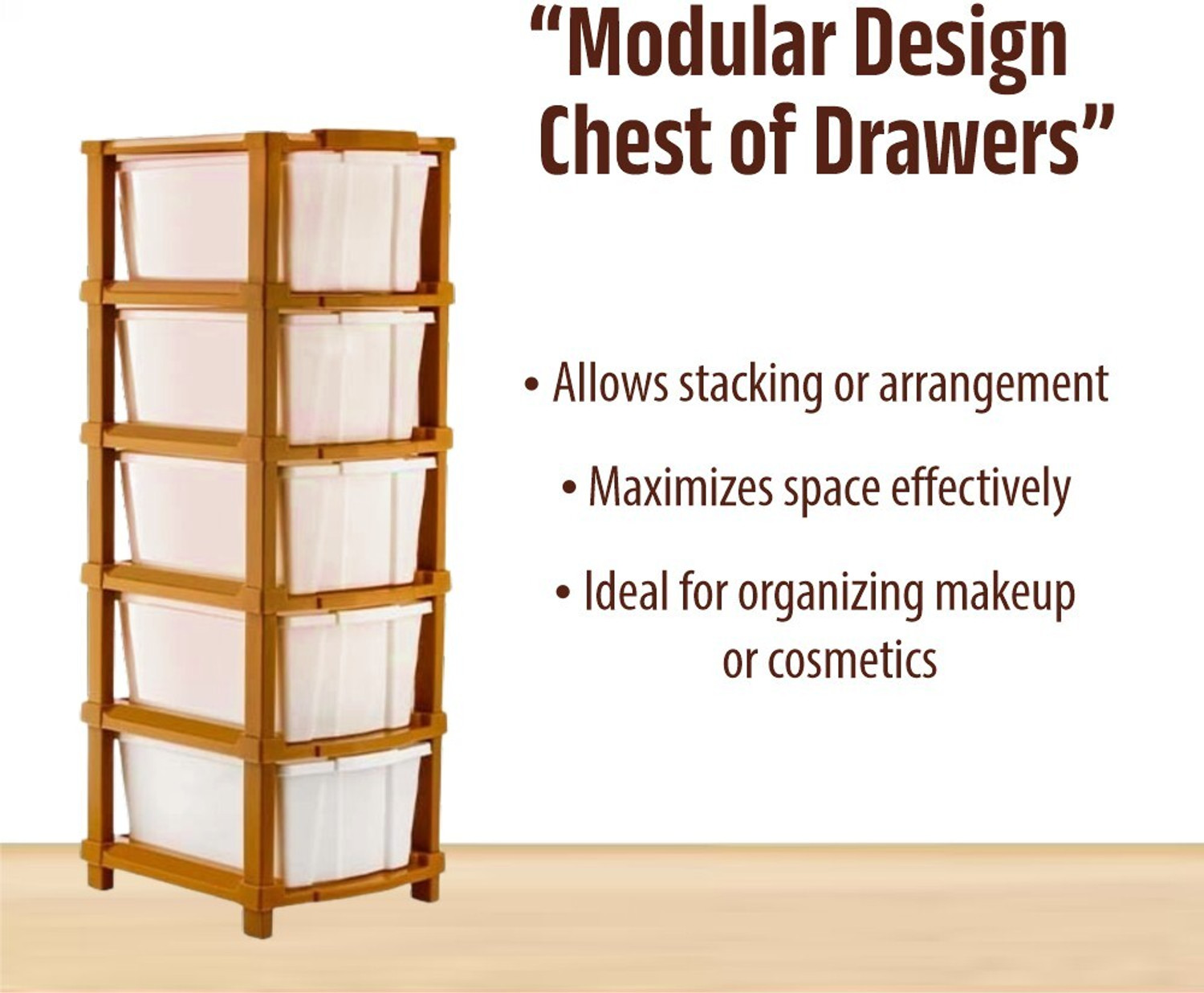 Image of VISEMAN Multi layer Storage Cabinet for Compact Homes and Flats PP Collapsible Wardrobe