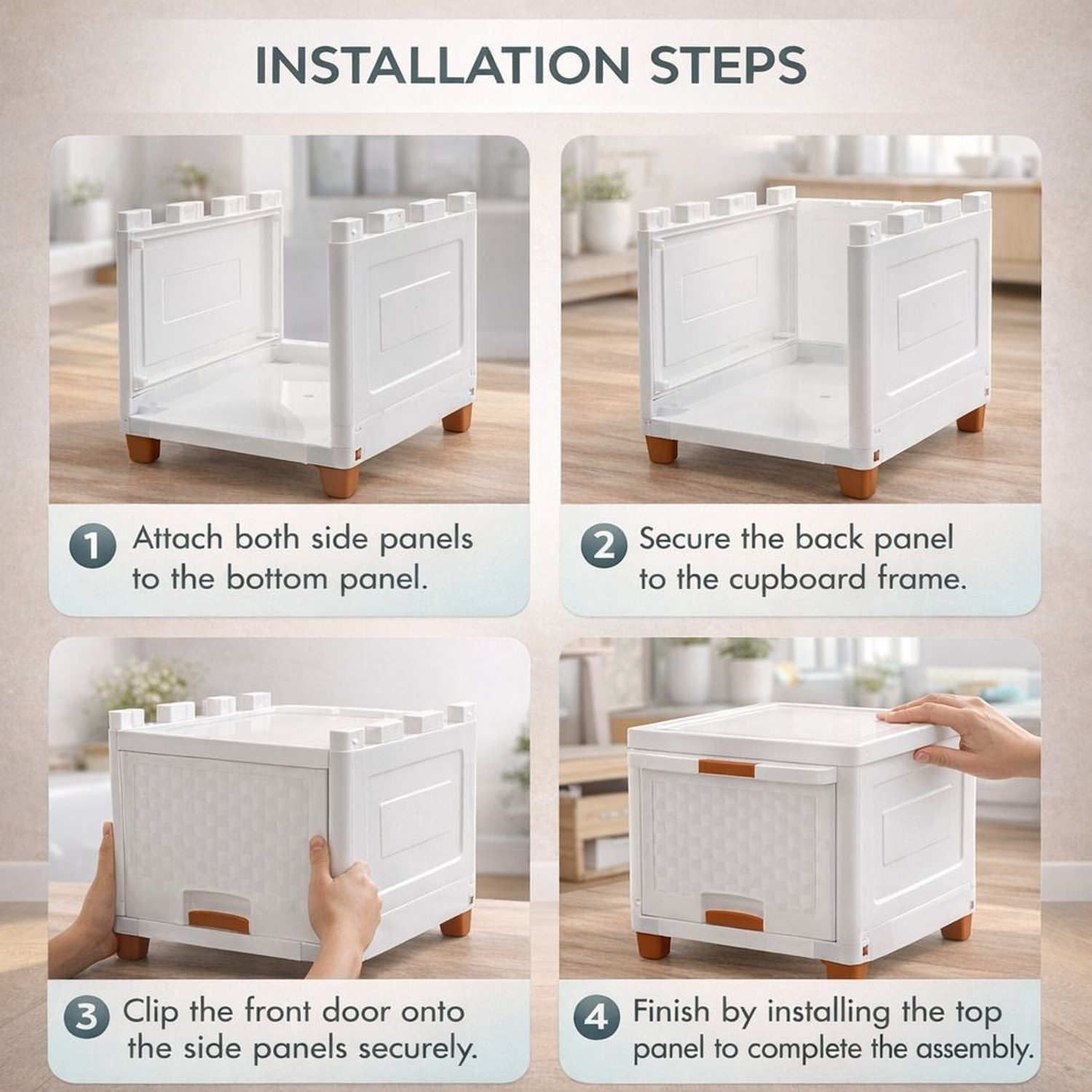 Image of Vallaree 6 Layer Drawer Storage Organizer Multipurpose Plastic Free Standing Cabinet