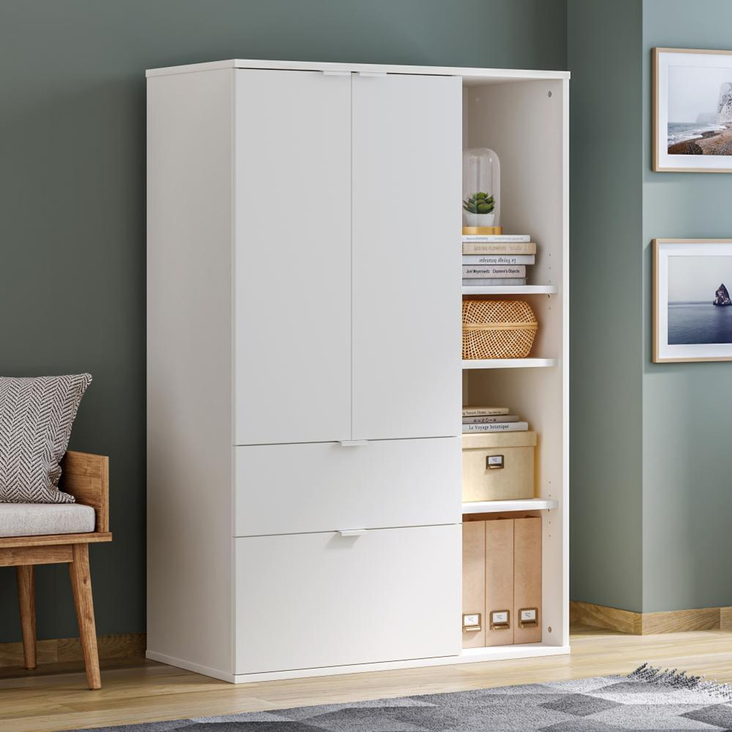 Image of Wakefit Patten Engineered Wood Free Standing Cabinet