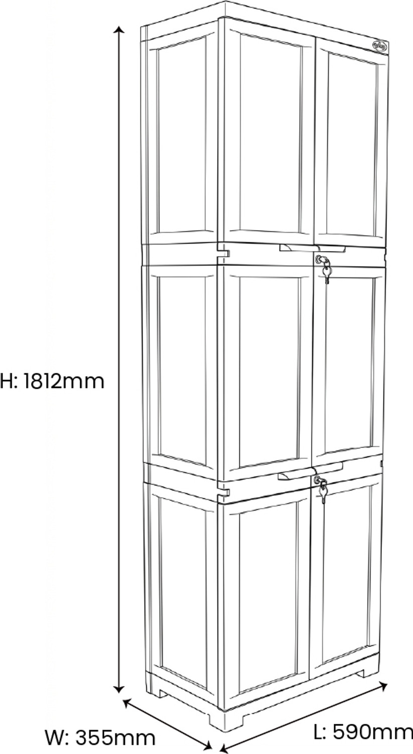 Image of NP NATIONAL Since 1952 Power Big Cabinet Plastic Free Standing Cabinet