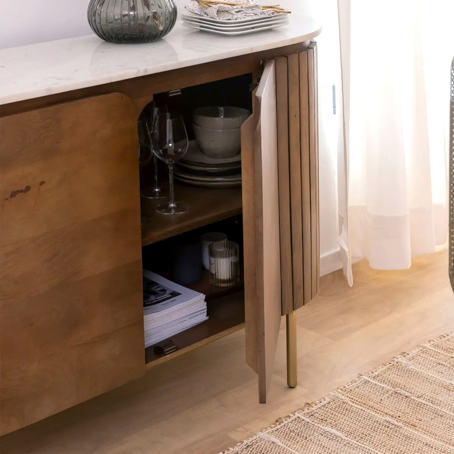 Image of THE ATTIC KL-2246 Solid Wood Free Standing Sideboard