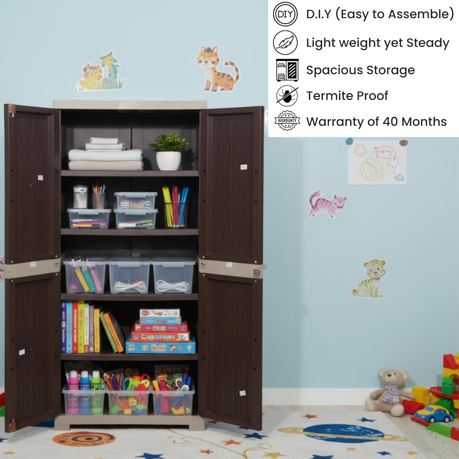 Image of Supreme Maa Durga ASPEN 2 Plastic Free Standing Cabinet