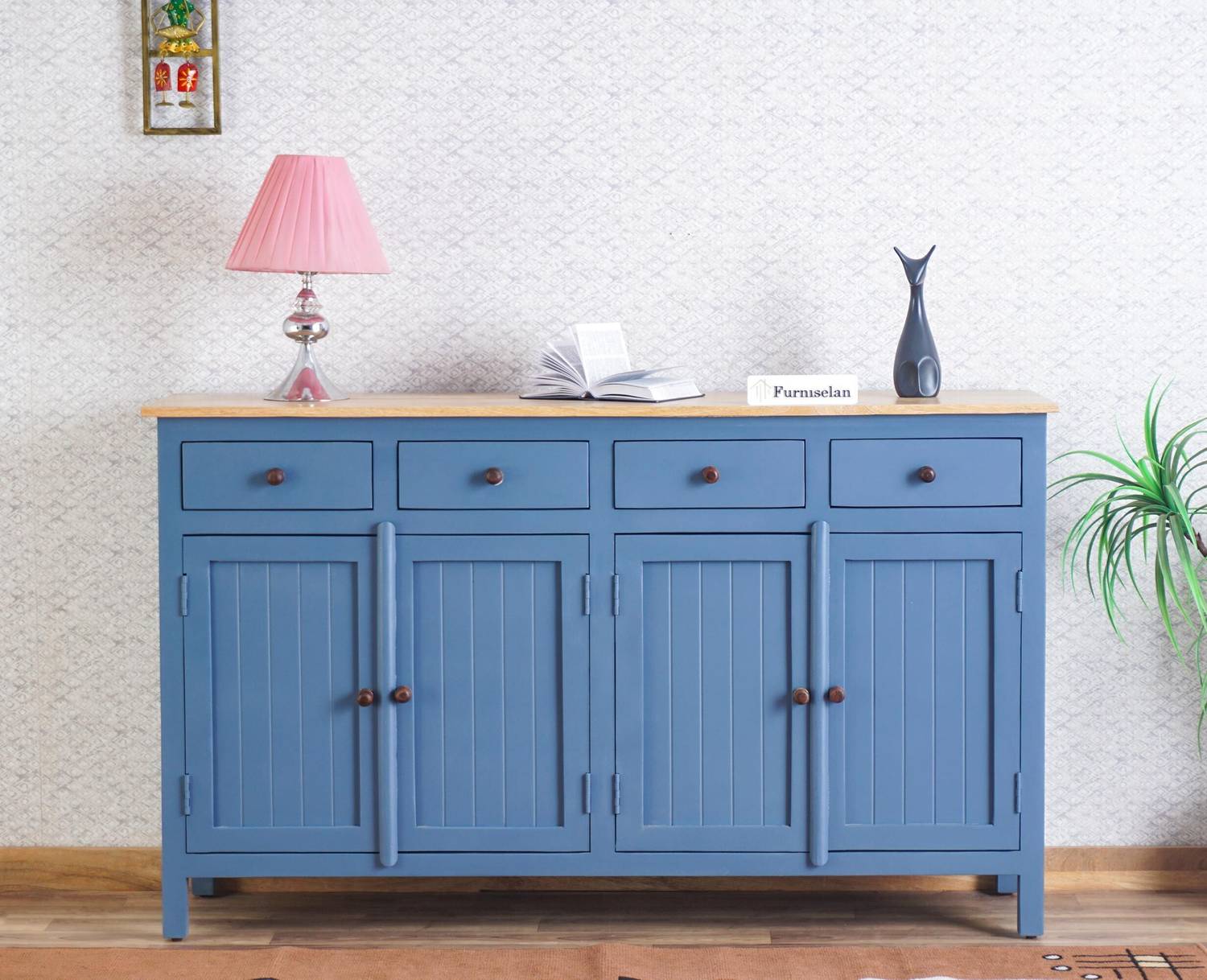 Woodefly Solid Wood Free Standing Sideboard (Finish Color - China
