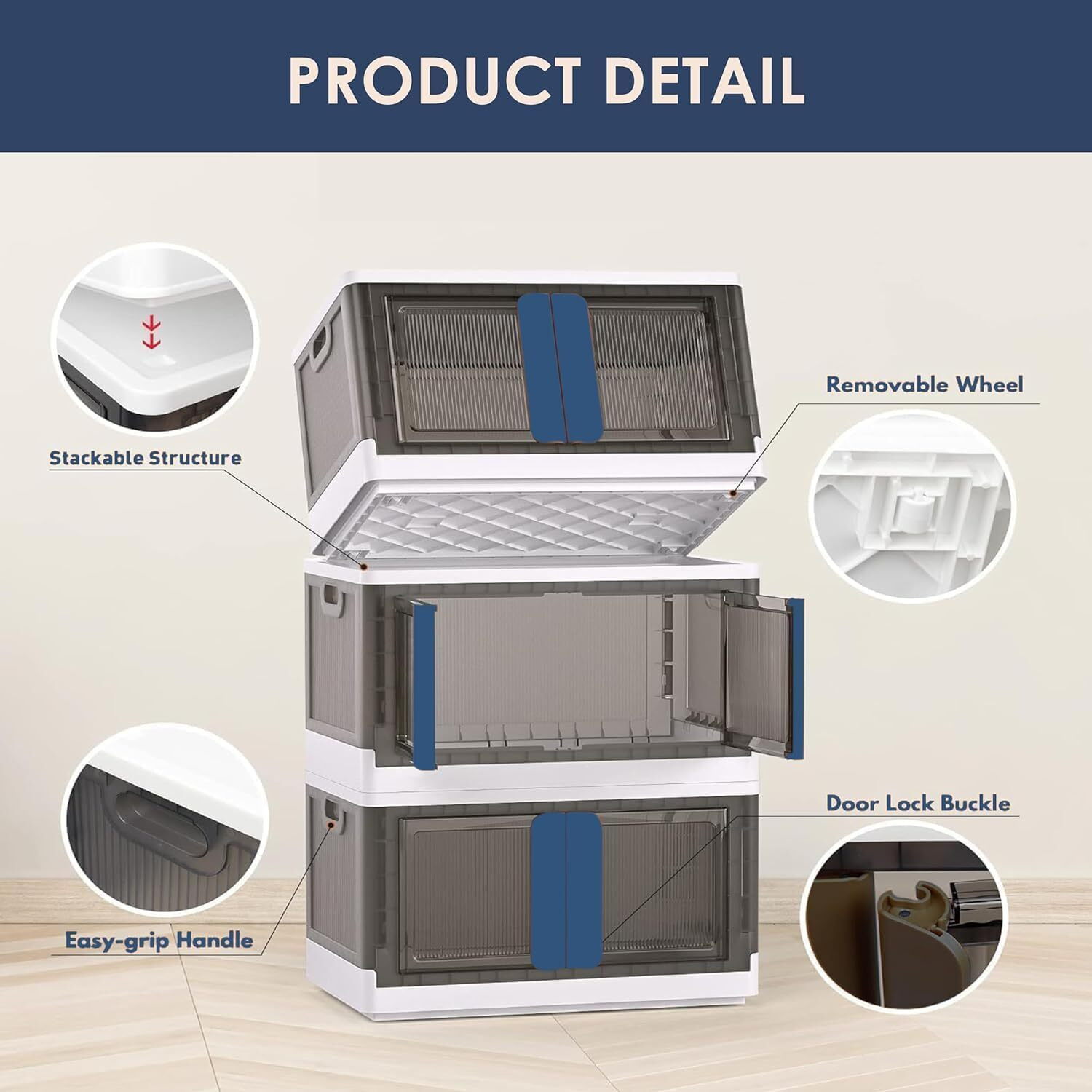 Image of FINWARE Plastic Free Standing Chest of Drawers