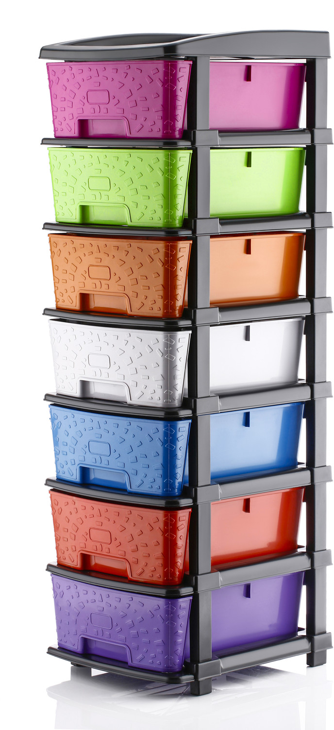Image of KAVIRA STONE 7XL MULTI Plastic Free Standing Chest of Drawers