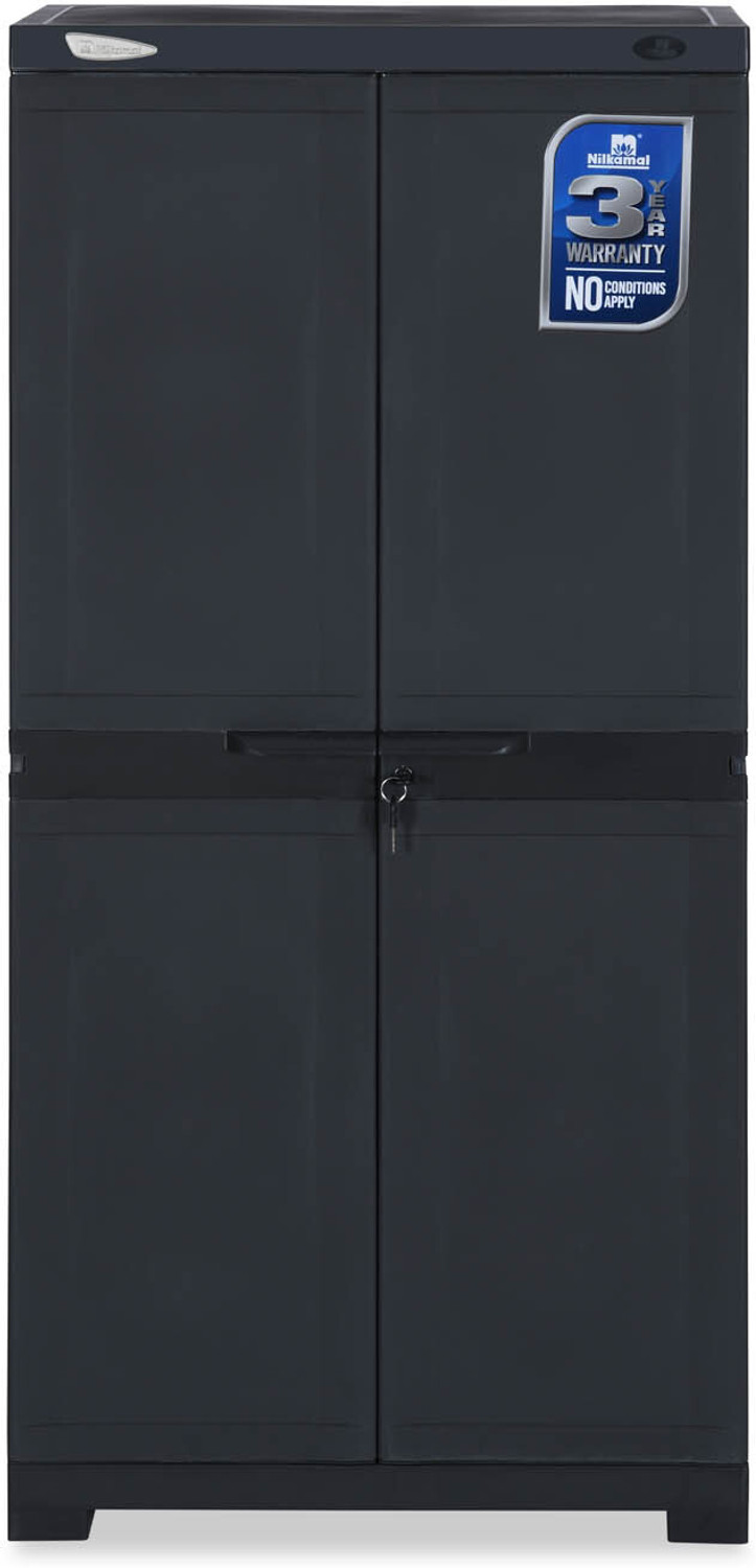 Image of Nilkamal Freedom FMM 3 Shelves Bookshelf|Multipurpose Storage Cabinet & Book Rack| Plastic Close Book Shelf