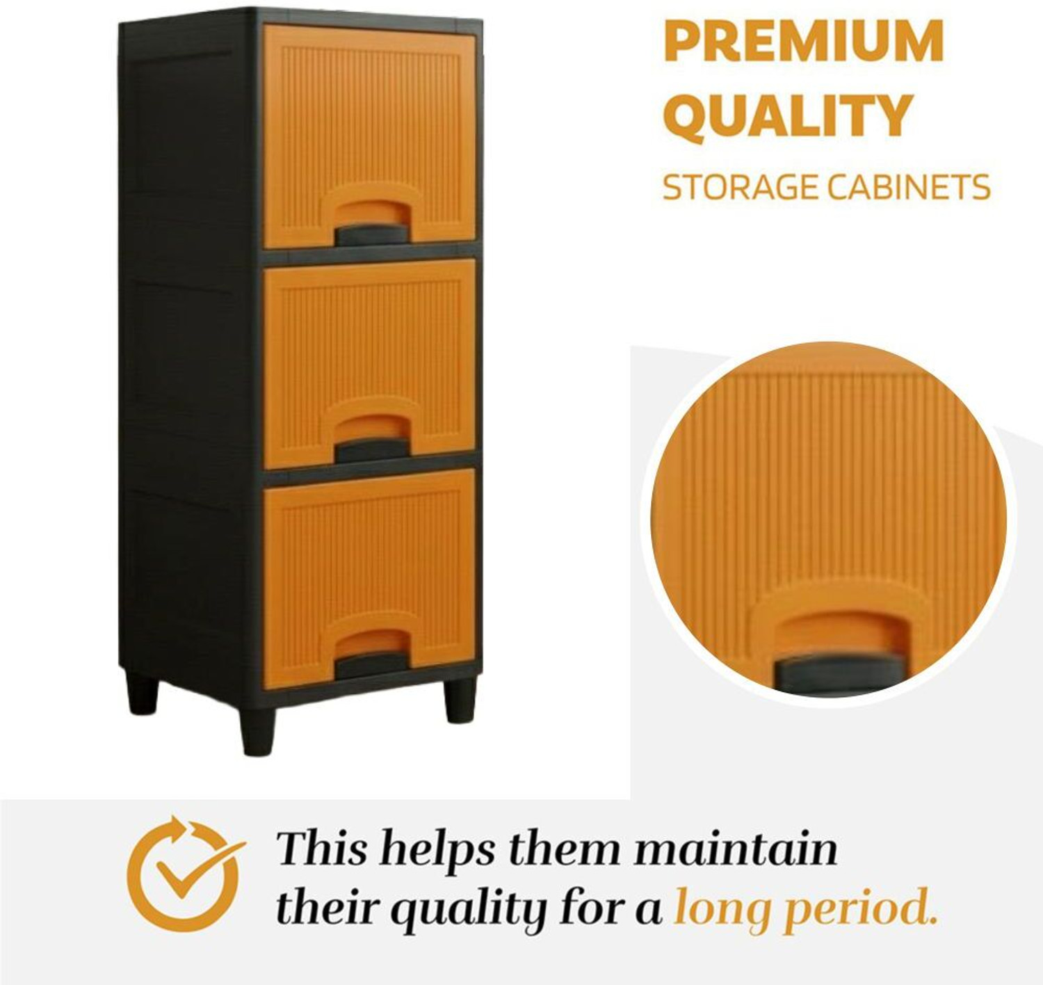 Image of MAXTID multi layer drawer Cabinet with Clean-Line Contemporary Look Plastic Free Standing Cabinet