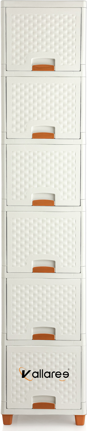 Image of Vallaree 6 Doors Multi-Purpose Organizer Modular Storage Plastic Free Standing Chest of Drawers