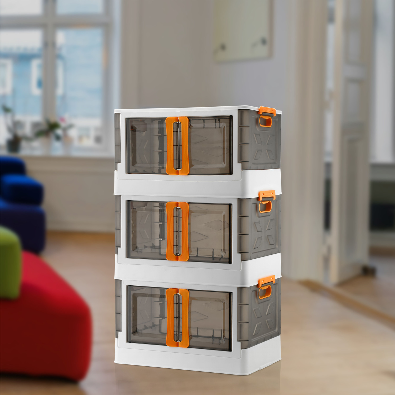 Image of PSA 3 Layer Modular Storage Plastic Free Standing Cabinet