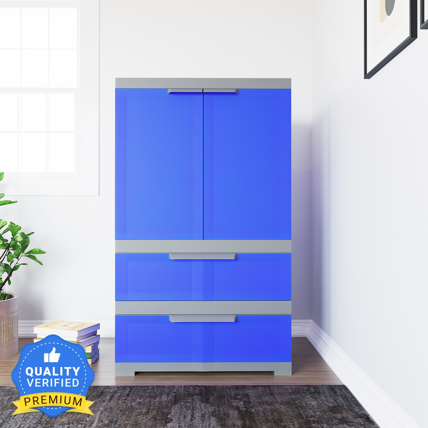 Image of Nilkamal FMDR2B Plastic Free Standing Cabinet