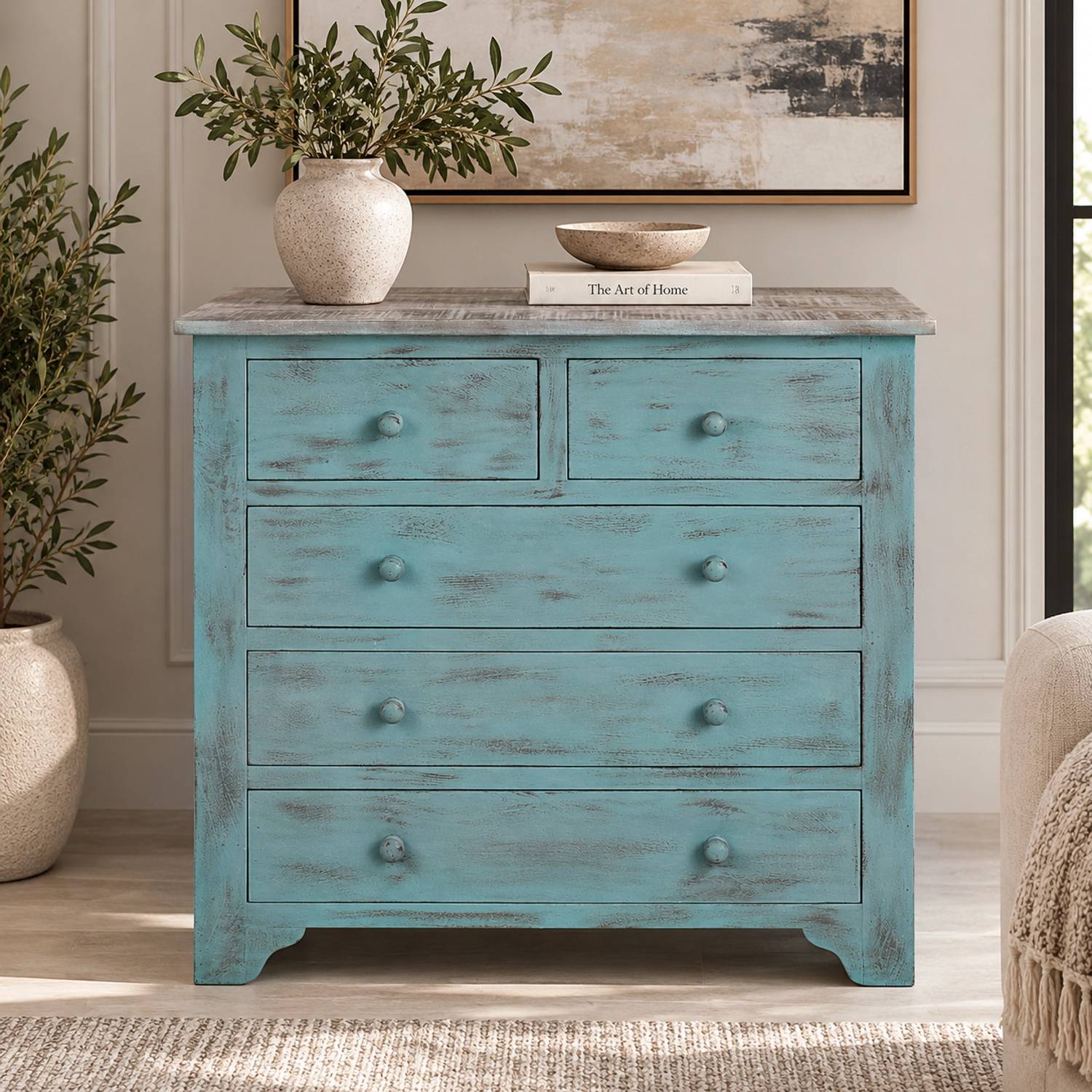 THE ATTIC Solid Wood Free Standing Chest of Drawers