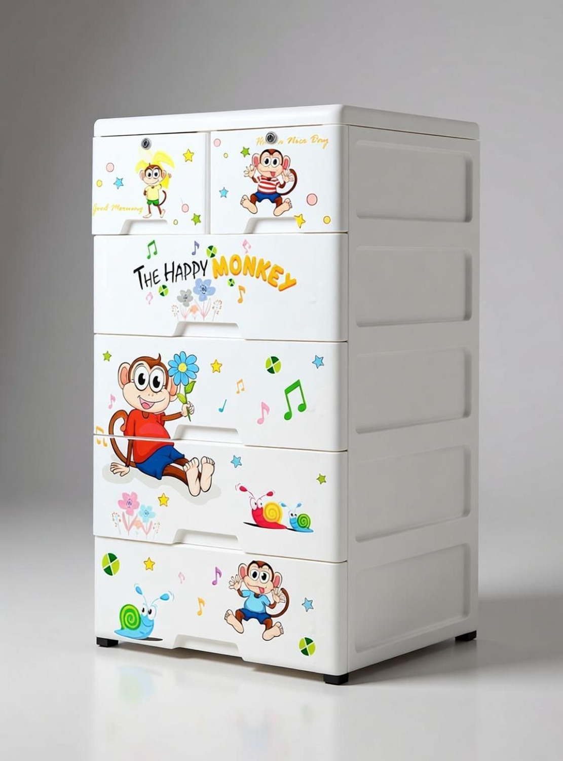 Image of ASHLAS Chest Of Drawers : Versatile Drawer SOrganizer & Organisers Storage Box PP Collapsible Wardrobe