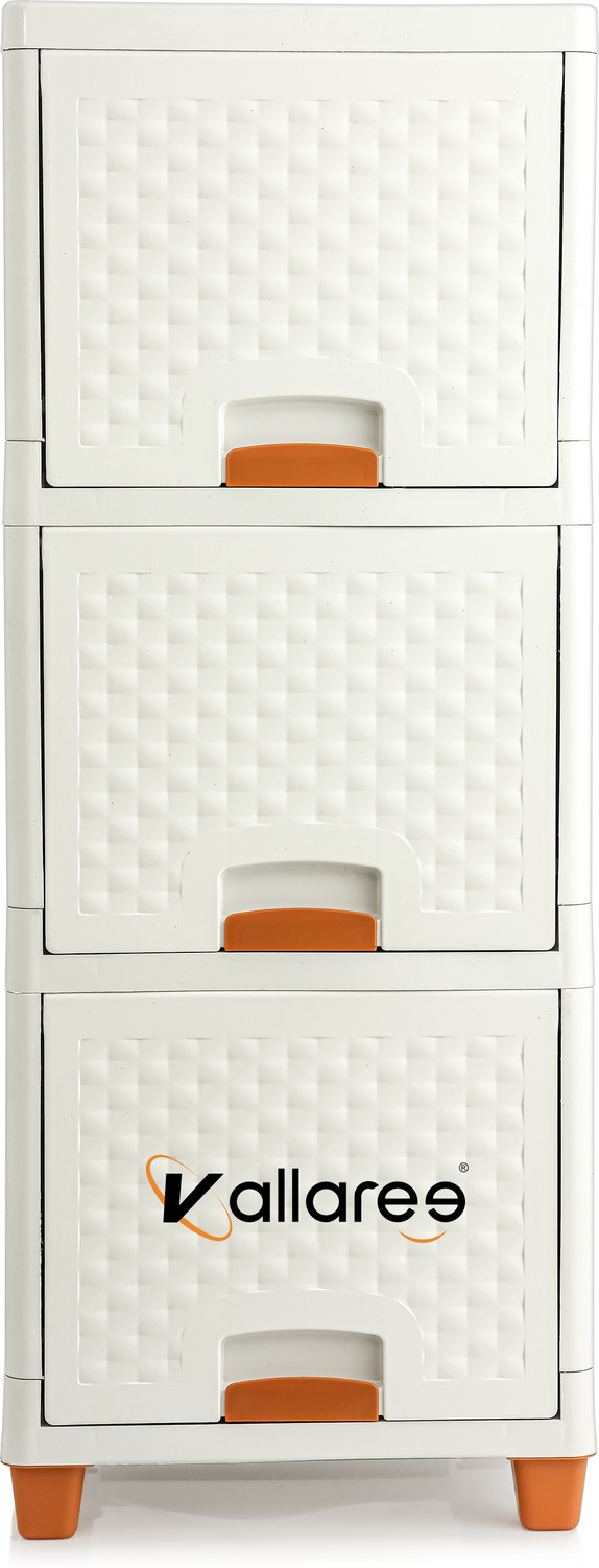 Image of Vallaree 3 Layer Drawer Storage Organizer Multipurpose Plastic Free Standing Cabinet