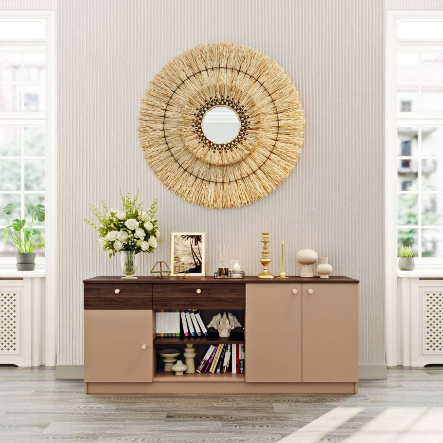 Wakefit KLIO Engineered Wood Free Standing Sideboard (Finish Colo