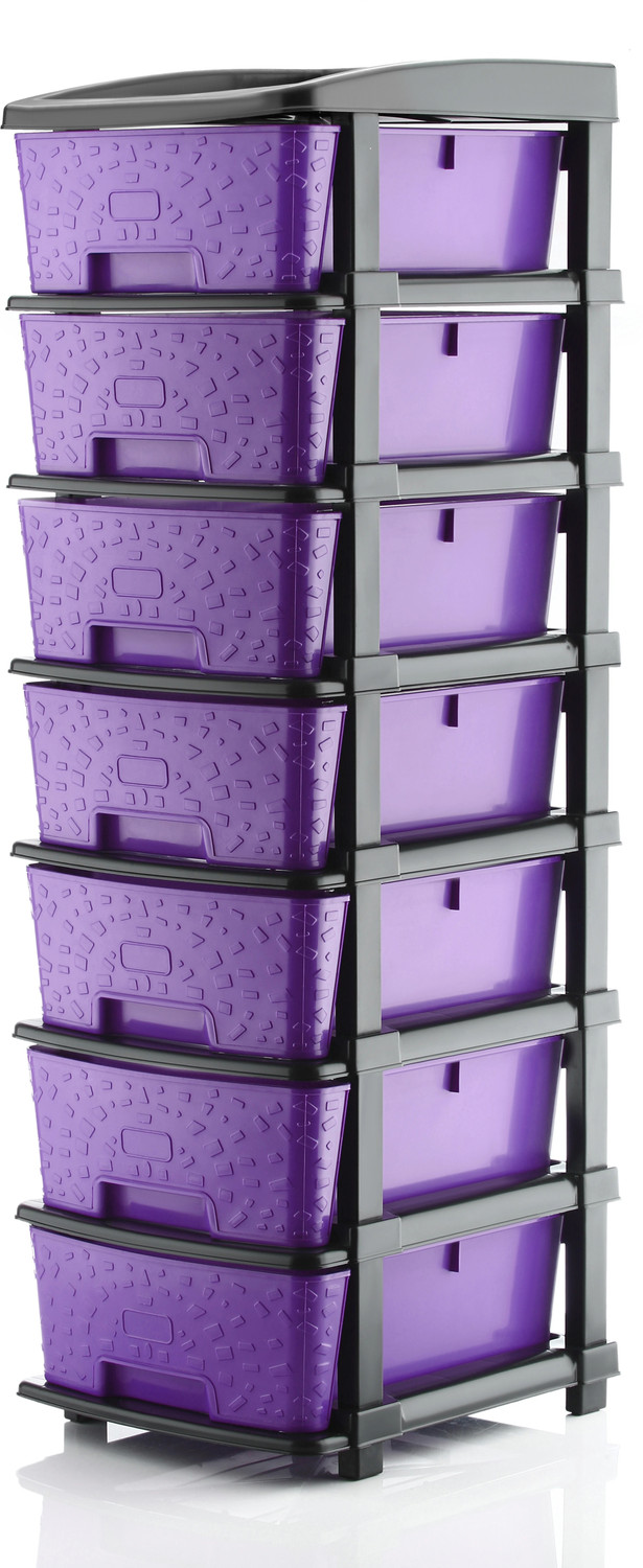 Image of KAVIRA STONE 7XL PURPLE Plastic Free Standing Chest of Drawers
