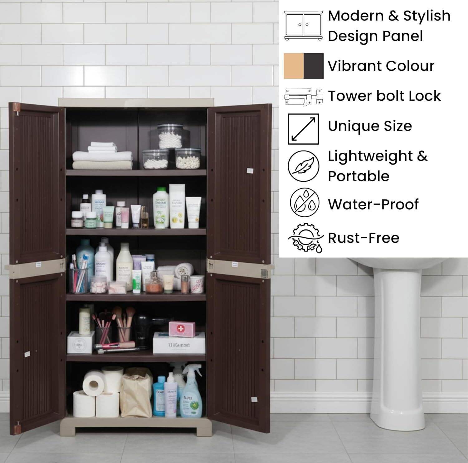 Image of Supreme Maa Durga ASPEN 2 Plastic Free Standing Cabinet