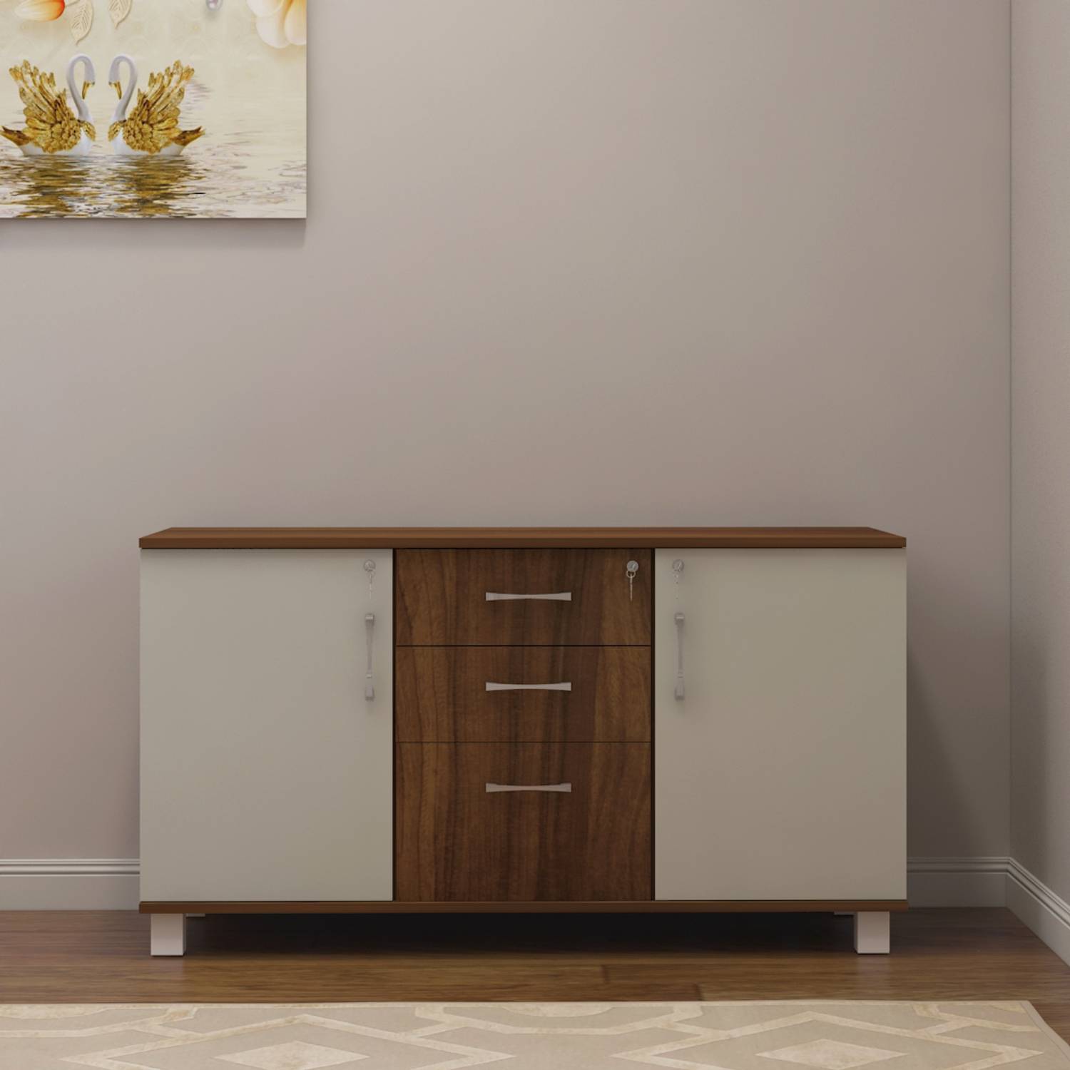 Wood You Engineered Wood Free Standing Cabinet (Finish Color - Fr