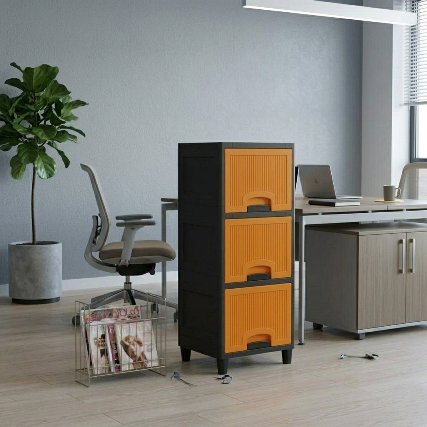 Image of MAXTID multi layer drawer Cabinet with Clean-Line Contemporary Look Plastic Free Standing Cabinet