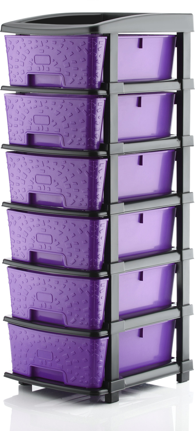 Image of KAVIRA STONE 6XL PURPLE Plastic Free Standing Chest of Drawers