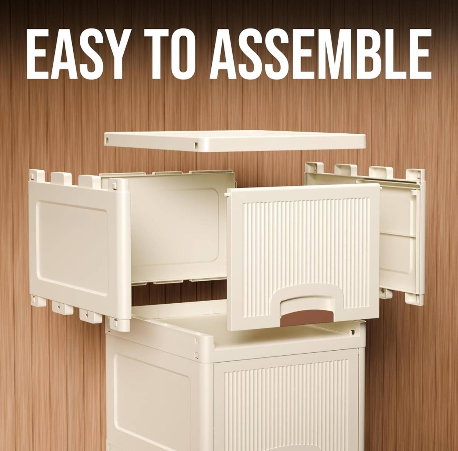 Velfree Plastic Wardrobe Organizer/Foldable Cupboard for Storage/... more