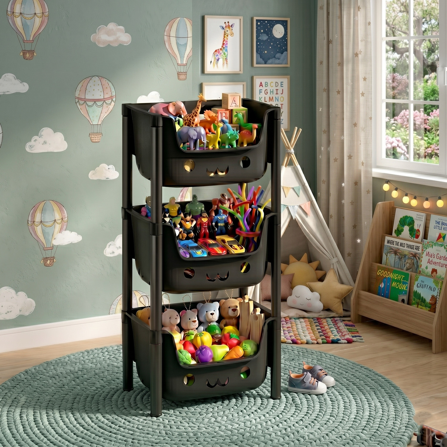 Image of Viseman Cabinet for Home & Office Organization Plastic Free Standing Cabinet