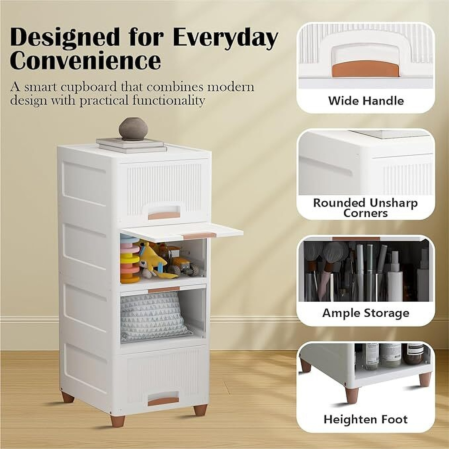 Image of Flipkart SmartBuy Plastic Free Standing Cabinet