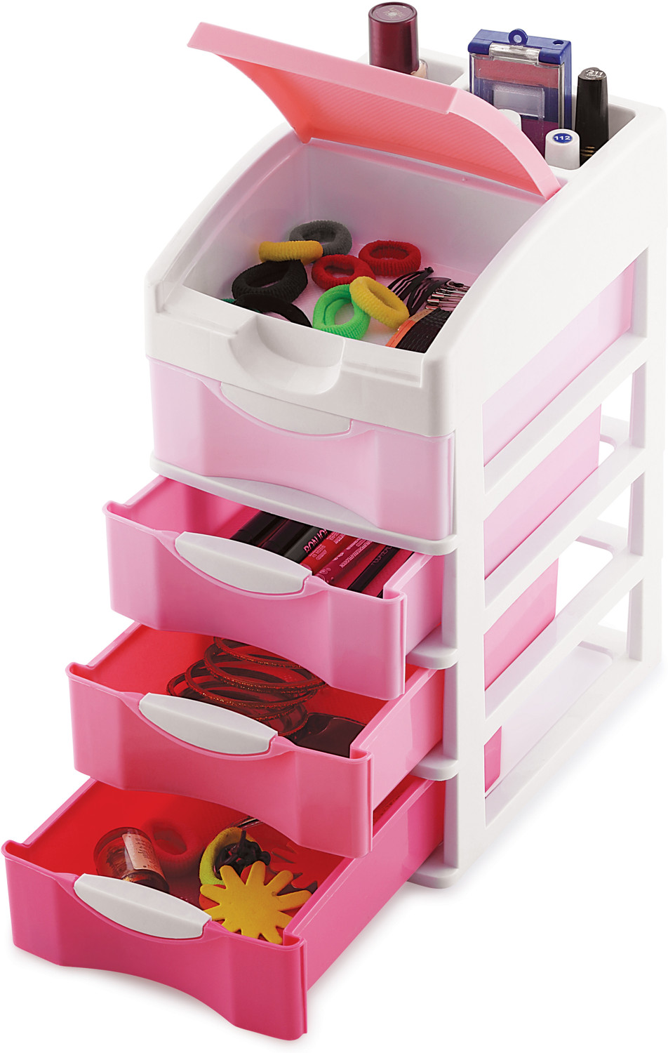 Image of Nabhya Small Size Cosmetic & Make-up Organizers Drawer (30.5 cm,22 cm,15 cm) Plastic Free Standing Chest of Drawers