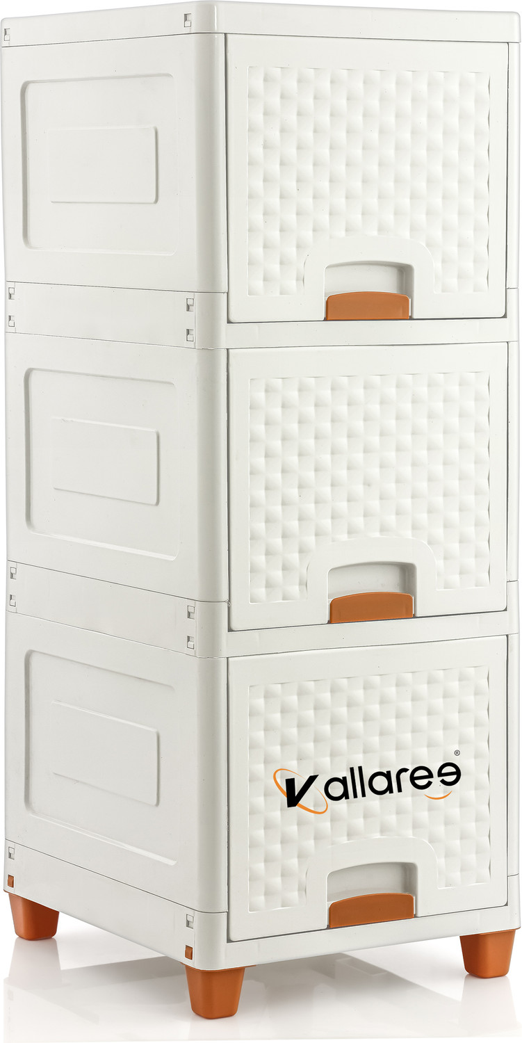 Image of Vallaree 3 Layer Drawer Storage Organizer Multipurpose Plastic Free Standing Cabinet