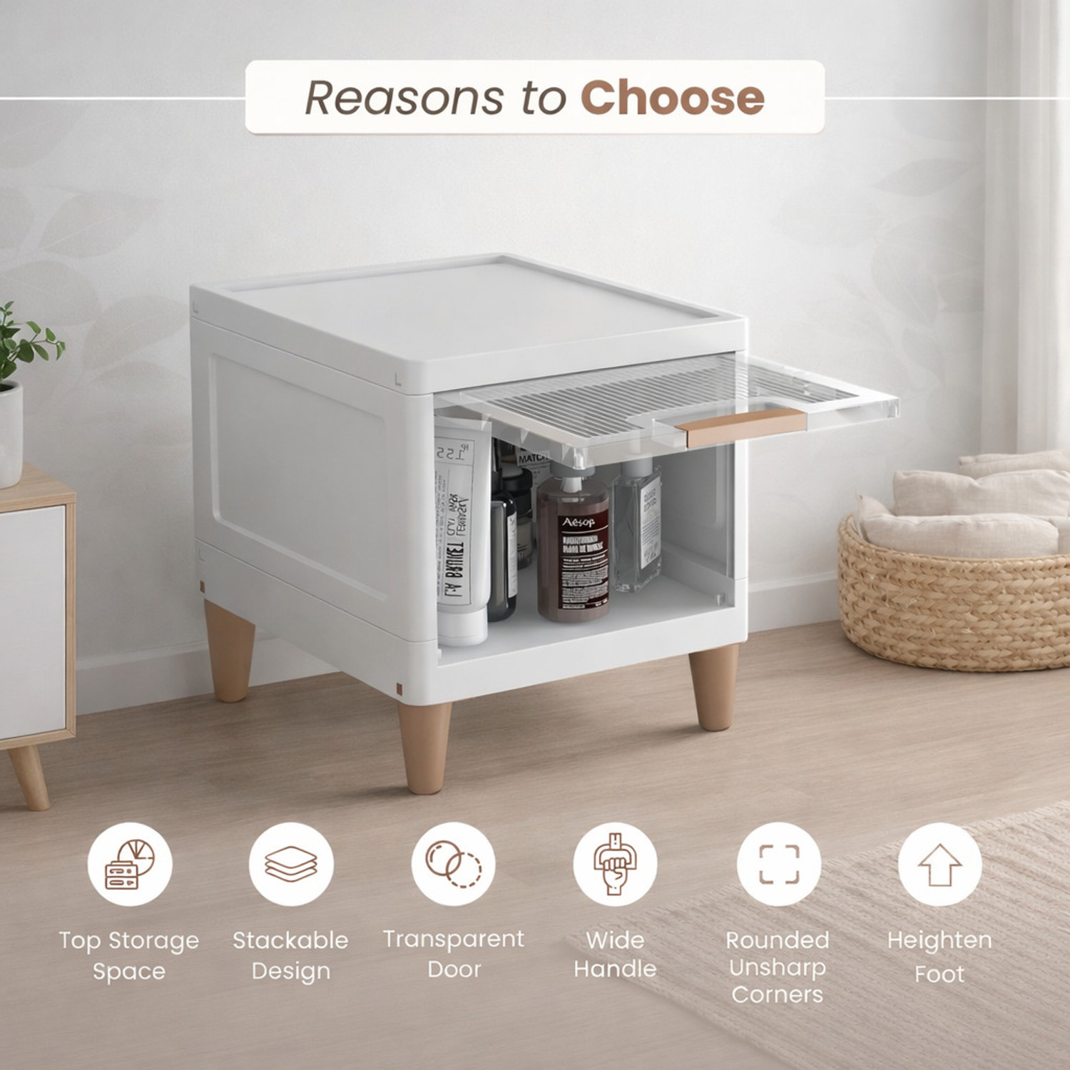 Image of Velfree Plastic Wardrobe Organizer /Foldable Cupboard for Storage /Stackable Storage Plastic Free Standing Cabinet