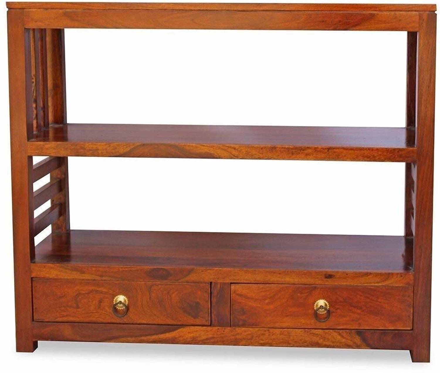 TRUE FURNITURE Contemporary Console Table (Rosewood,Honey Finish)
