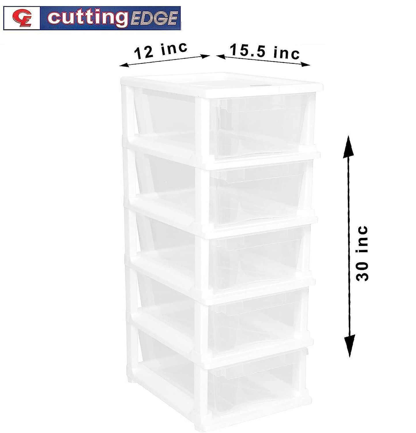 Image of Cutting EDGE Small Modular Drawer Set for Office, Hospital, Parlour, School, Doctors, & Home Plastic Free Standing Chest of Drawers