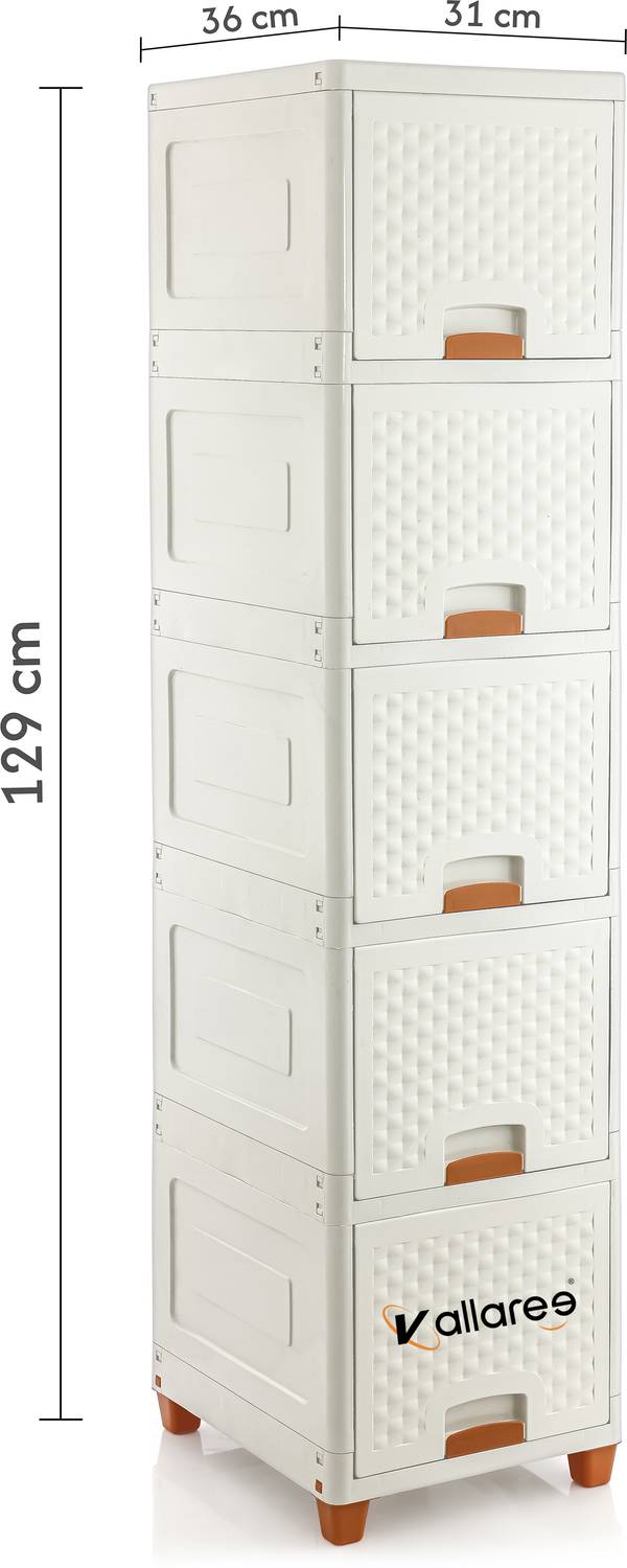 Vallaree 5 Doors Modular Storage Chest of Drawers - Image 2