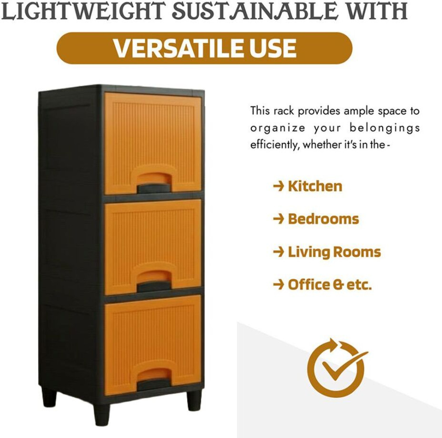 Image of MAXTID multi layer drawer Cabinet with Clean-Line Contemporary Look Plastic Free Standing Cabinet