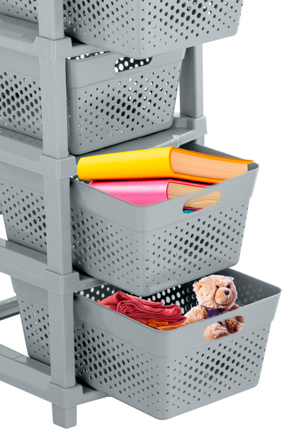Image of Vallaree 7 Layer Stylo Extra Large Drawer Plastic Free Standing Chest of Drawers