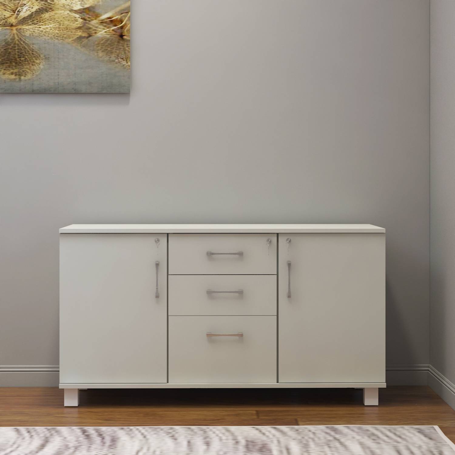 Wood You Engineered Wood Free Standing Cabinet (Finish Color - Pu