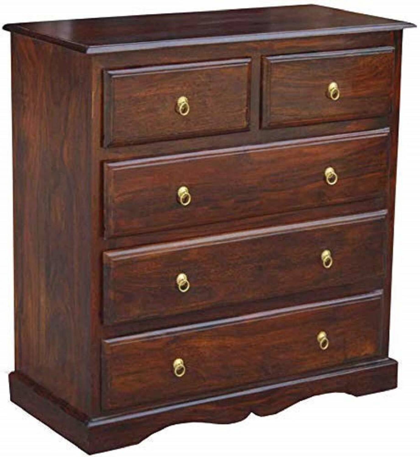 Wopno Furniture Sheesham Wooden Chest of Drawer Storage for Home